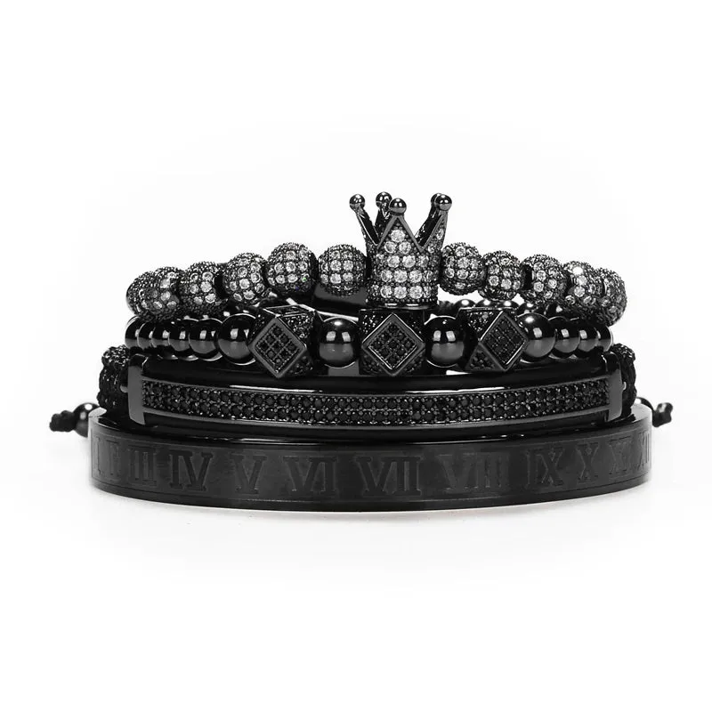 Roman Royal Crown Charm Bracelet