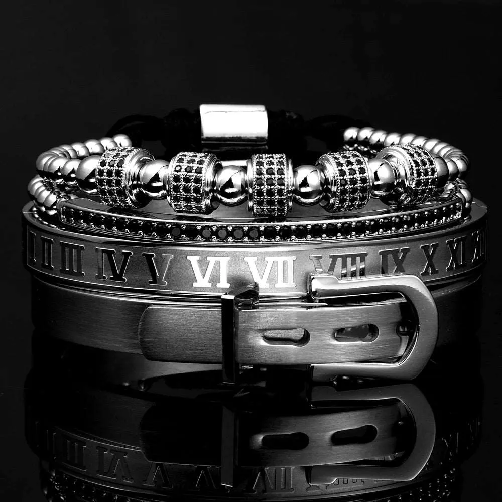 Roman Royal Crown Charm Bracelet