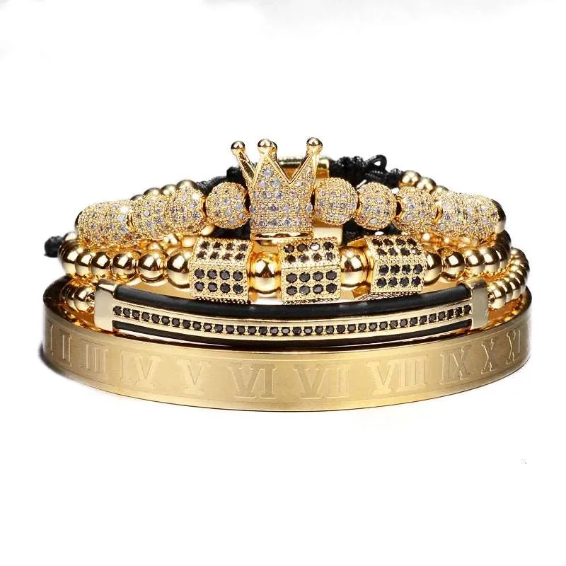 Roman Royal Crown Charm Bracelet