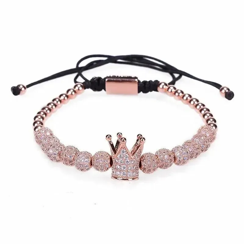 Roman Royal Crown Charm Bracelet