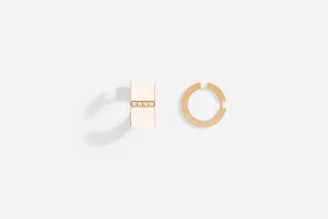 ROSE GOLD B8 WHITE LACQUER EAR CUFFS