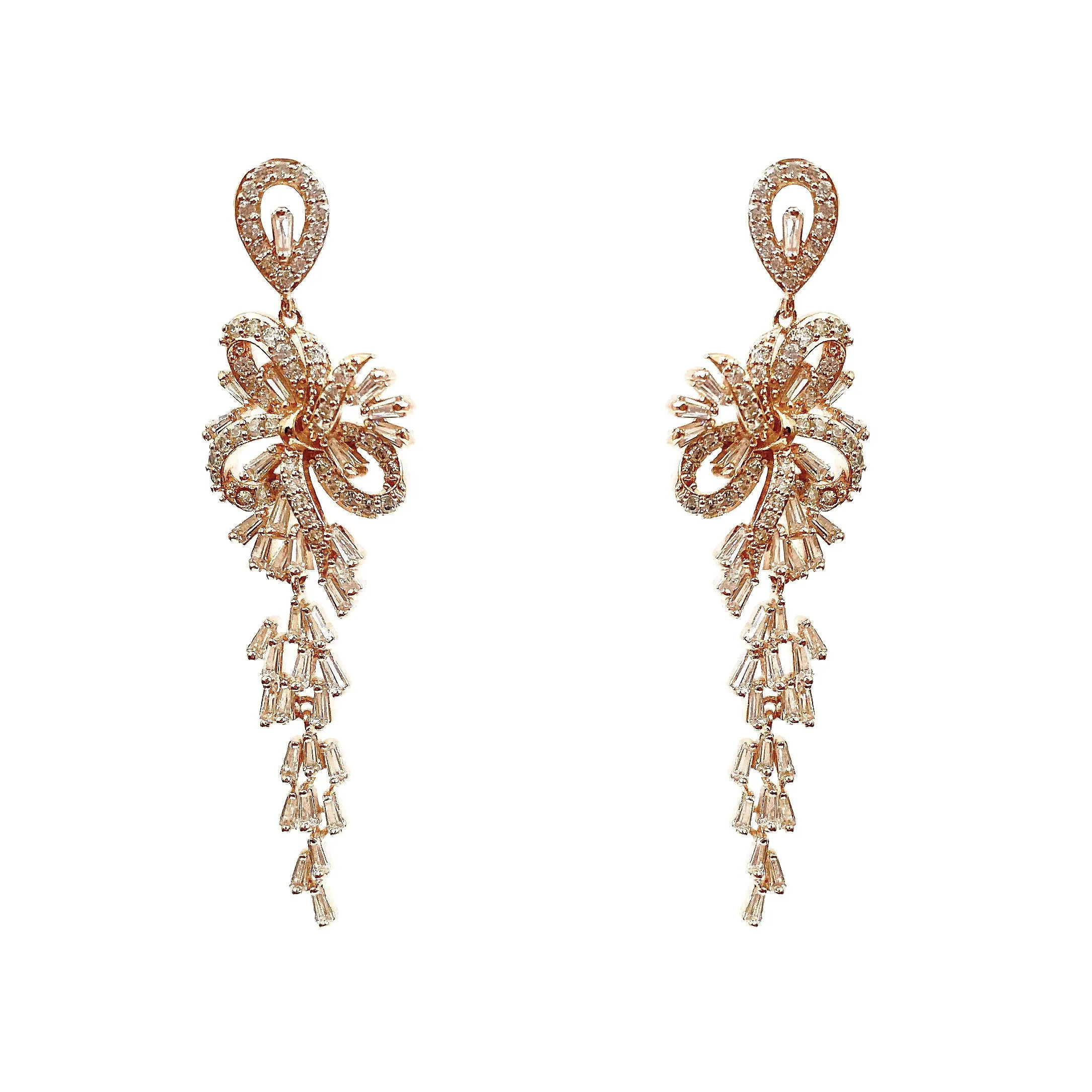 Rose Gold Firework Earrings