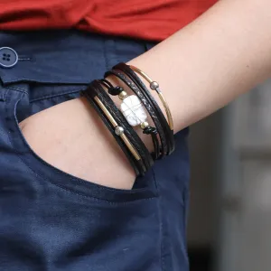 Rustic Horizon - Leather Bracelet by The Nevermore