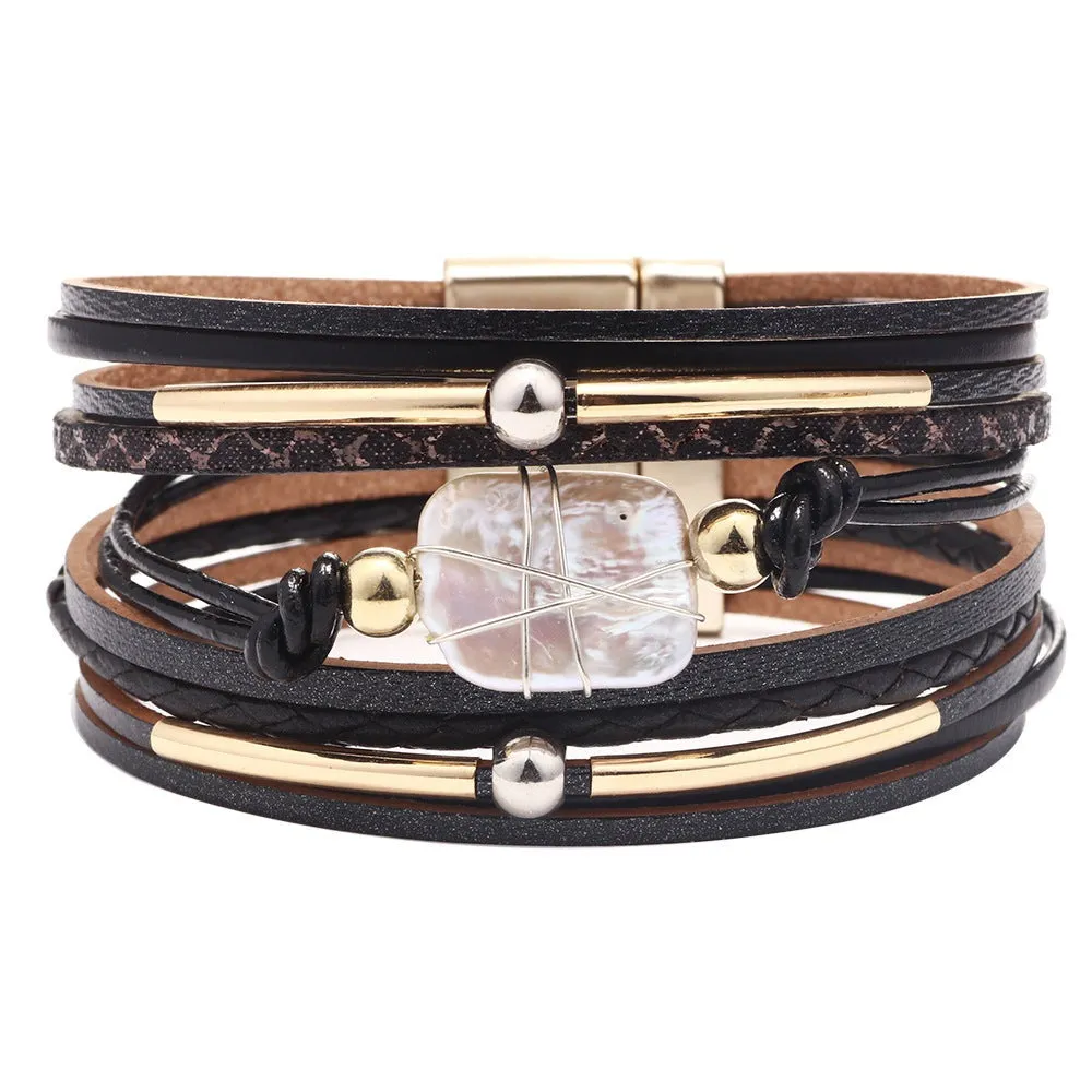 Rustic Horizon - Leather Bracelet by The Nevermore