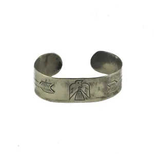 Rustic Silver Bracelet w/ Engraving