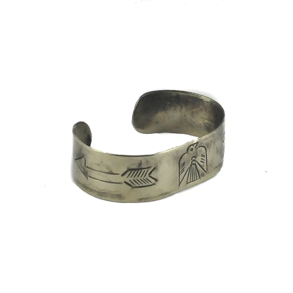 Rustic Silver Bracelet w/ Engraving