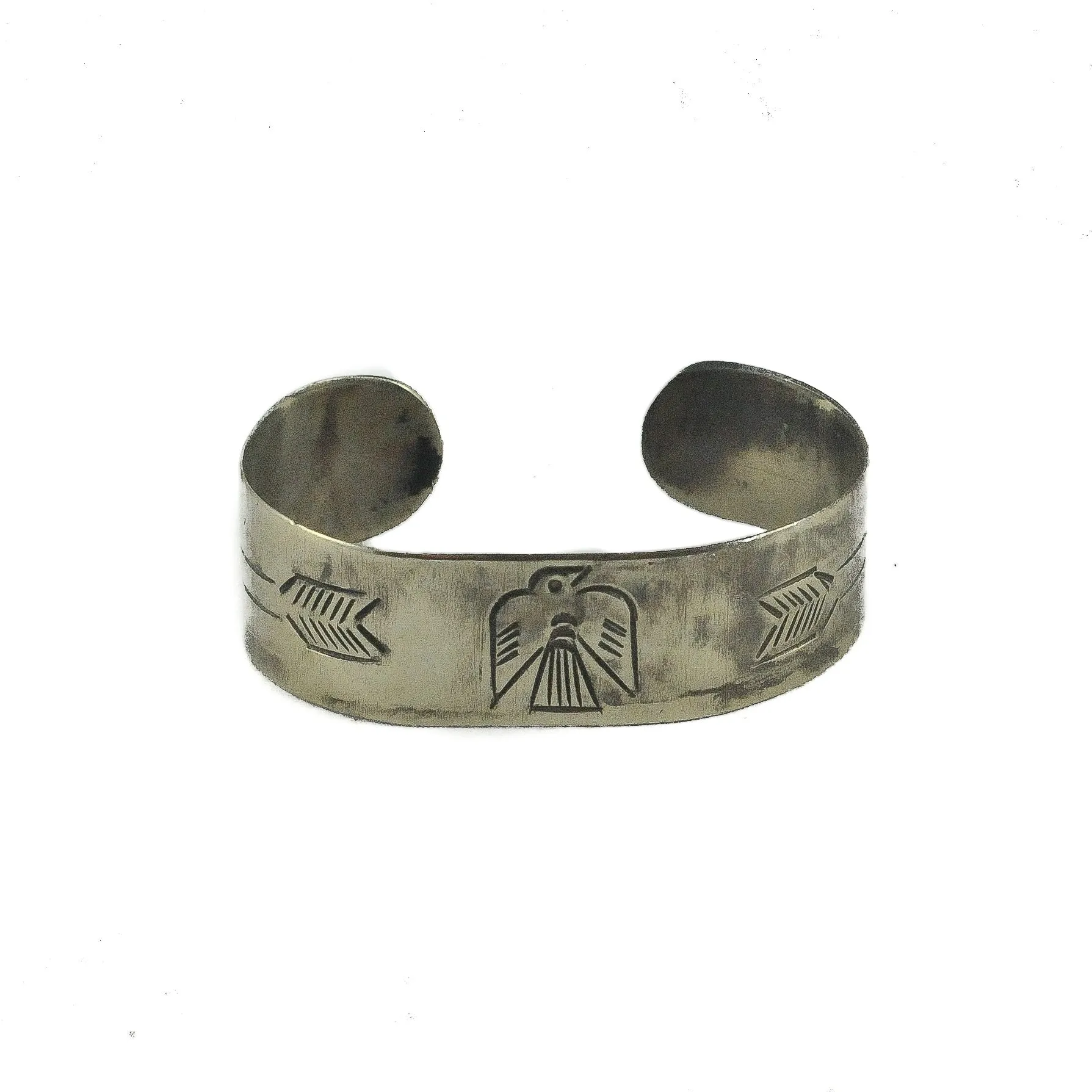 Rustic Silver Bracelet w/ Engraving