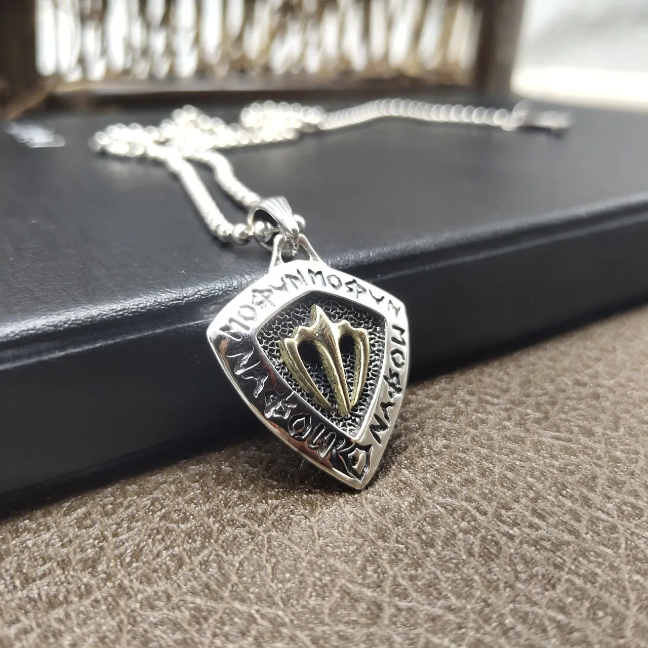 Sacred Trident - Gothic Sterling Silver 925 Pendant by The Nevermore