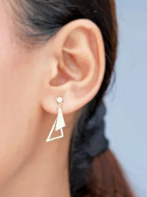Scalene Triangle Drop Earrings (Pure Silver)