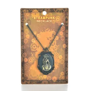 Shadowed Grace - Gothic Lady Skull Necklace by The Nevermore