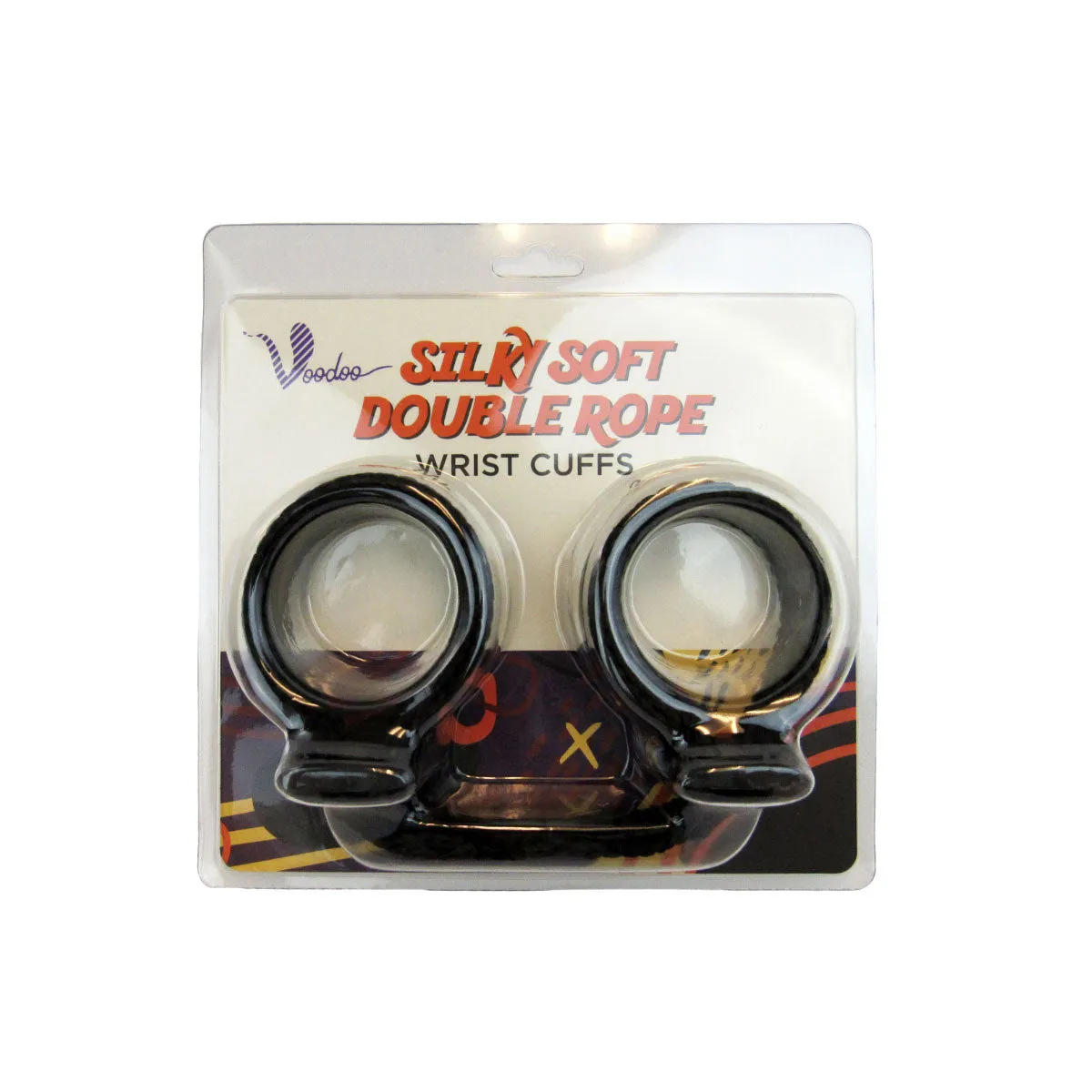 Silky Soft Double Rope Wrist Cuffs - Black