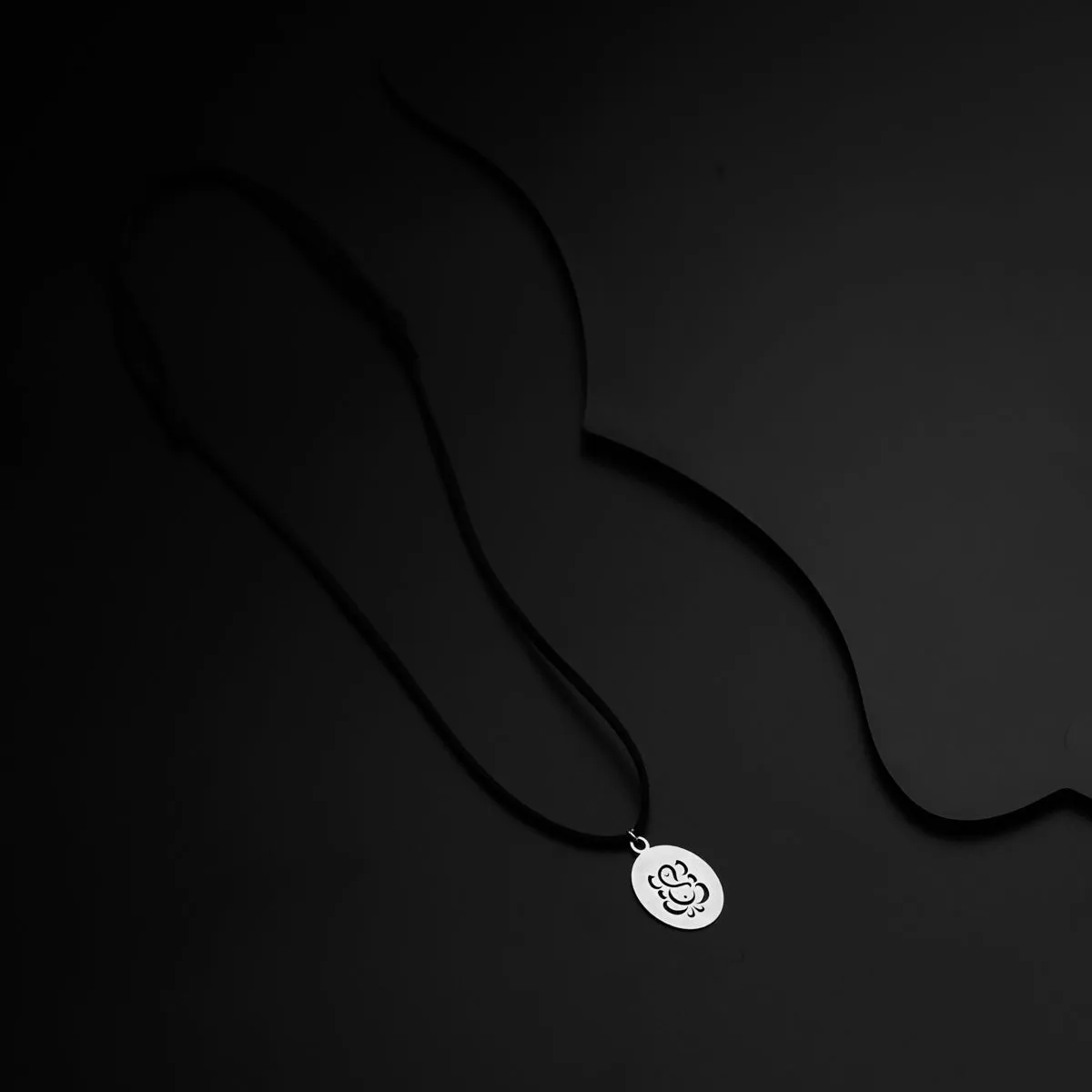 Silver Ganesha necklace for Men & Women