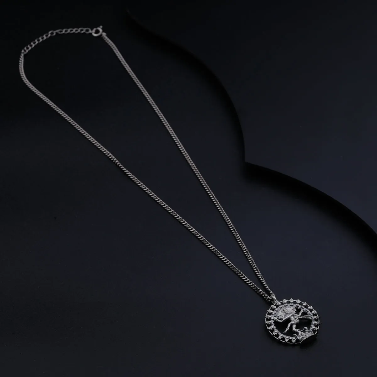 Silver Nataraja Pendant with Chain