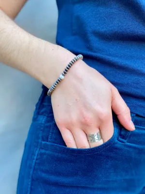 Silver Saucer Bead Bracelet | CLP