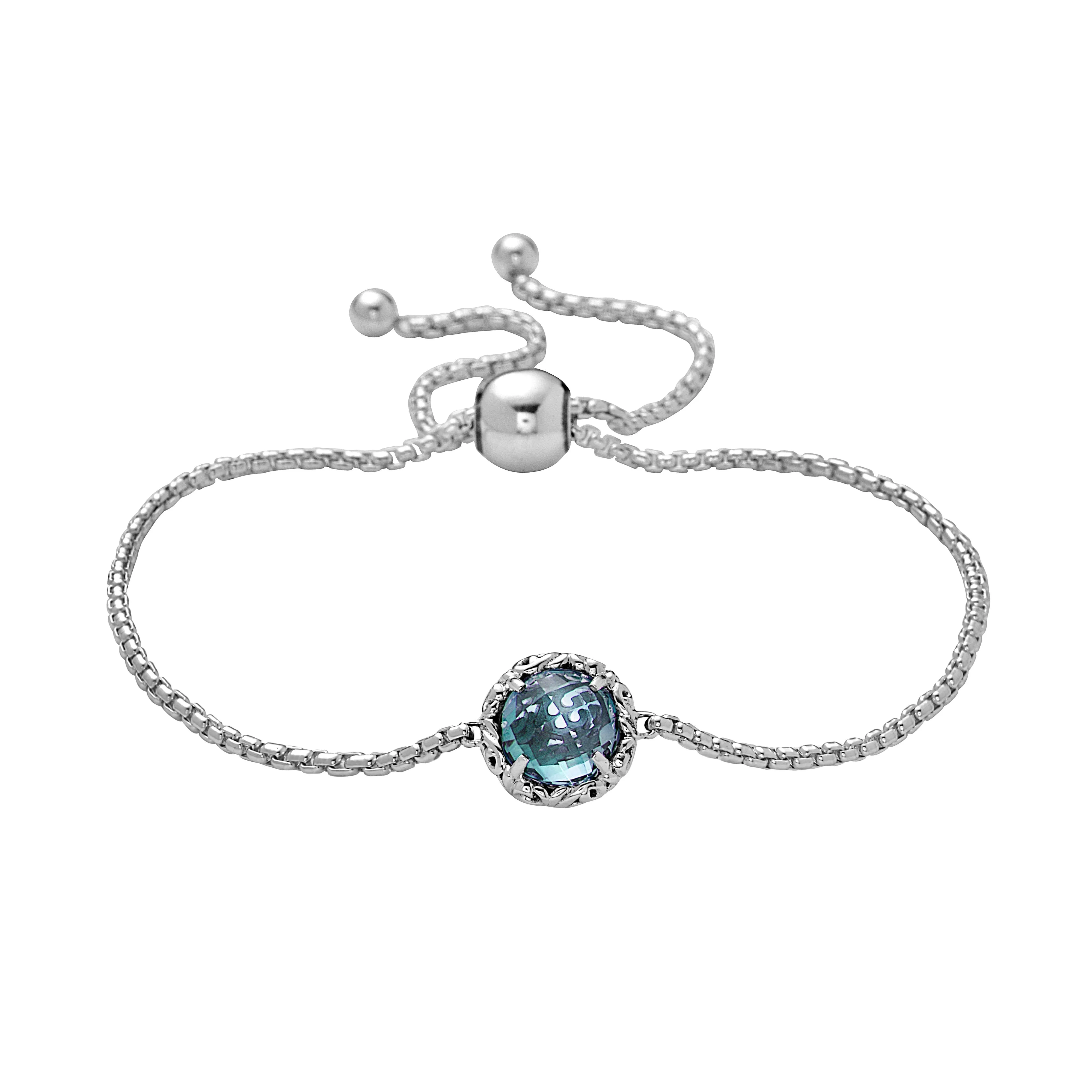 Silver Skye Station Gemstone String Bracelet