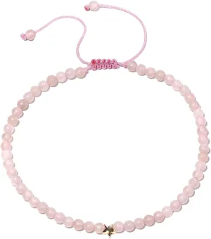 Simple 4mm Crystals and Stones Beaded Anklet Dainty Star Ankle Bracelets for Women Beach Foot Chain Jewelry
