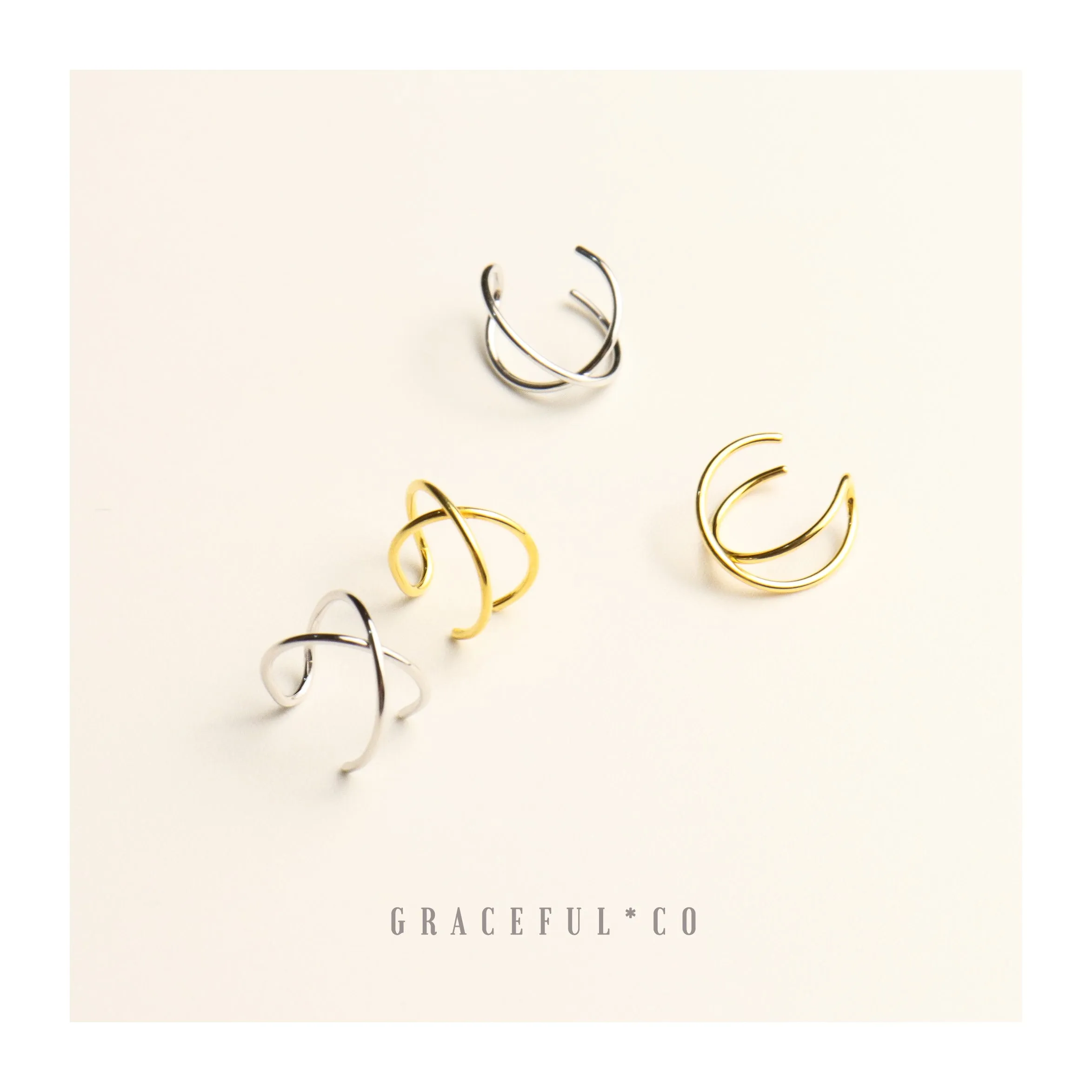 Simple Cross Ear Cuffs