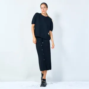 Simple short-sleeve knit sweater wholesale