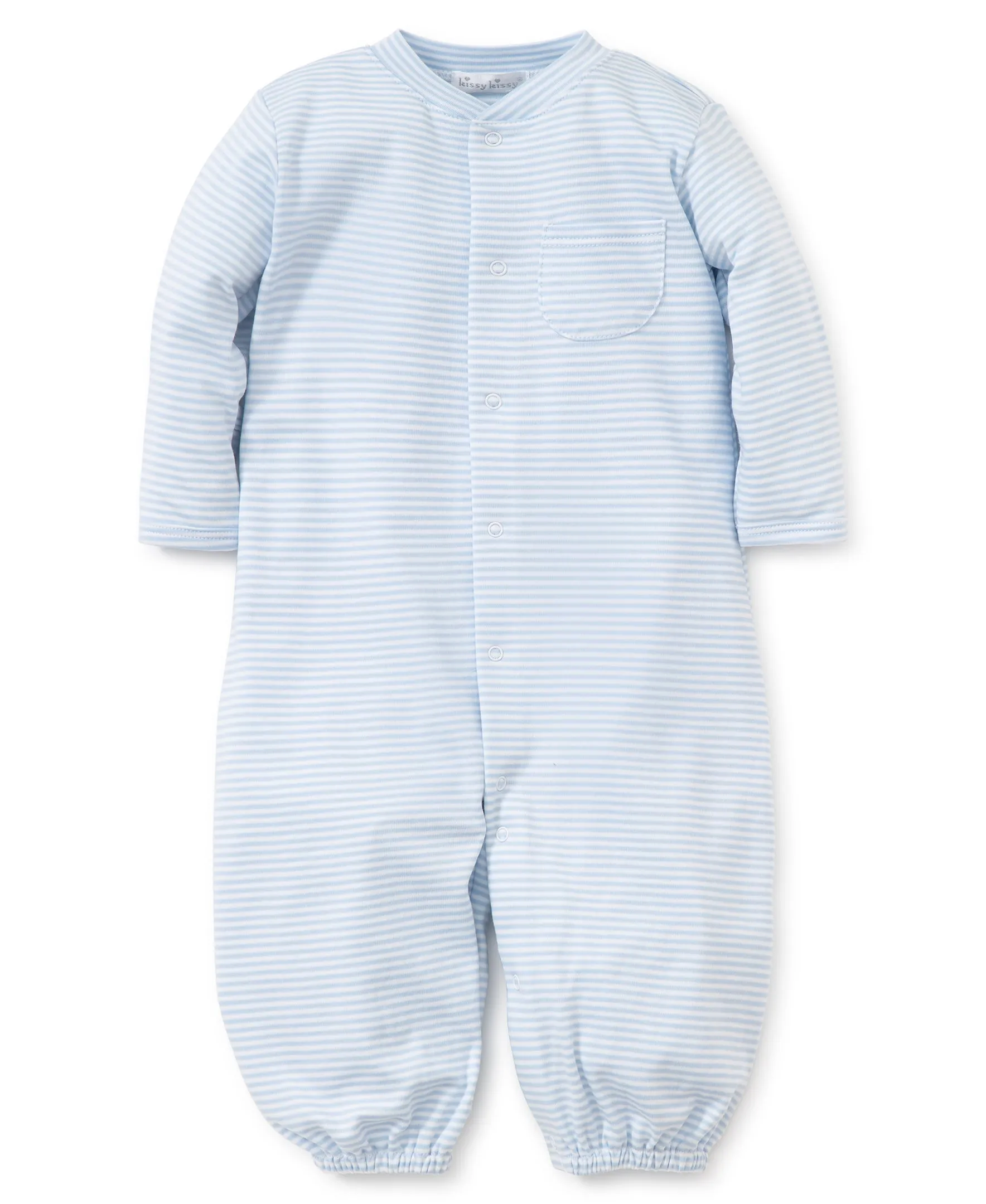 Simple Stripes Blue Convertible Gown