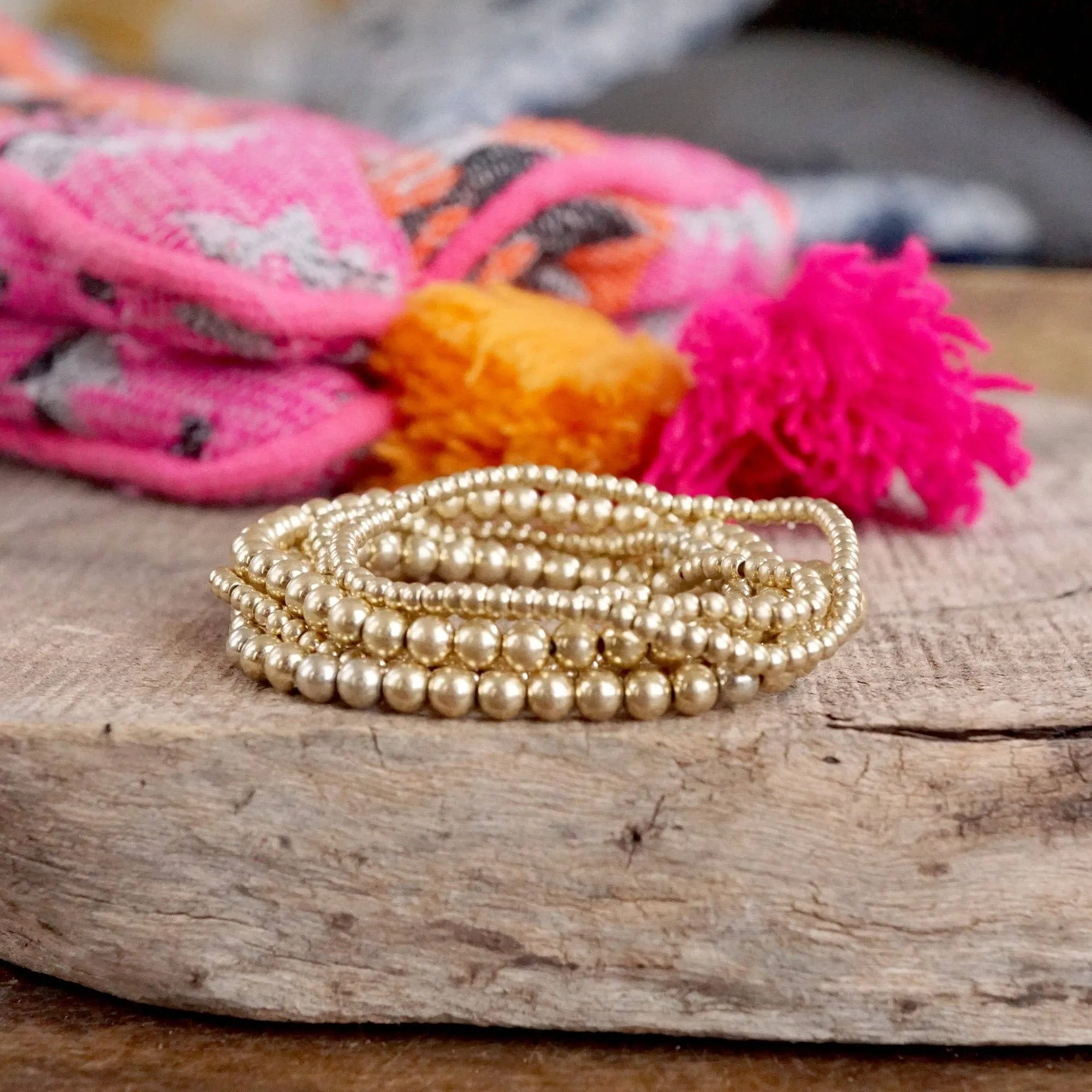Small Multi Size Beaded Stack
