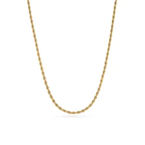 Small Rope Chain Necklace (Gold)