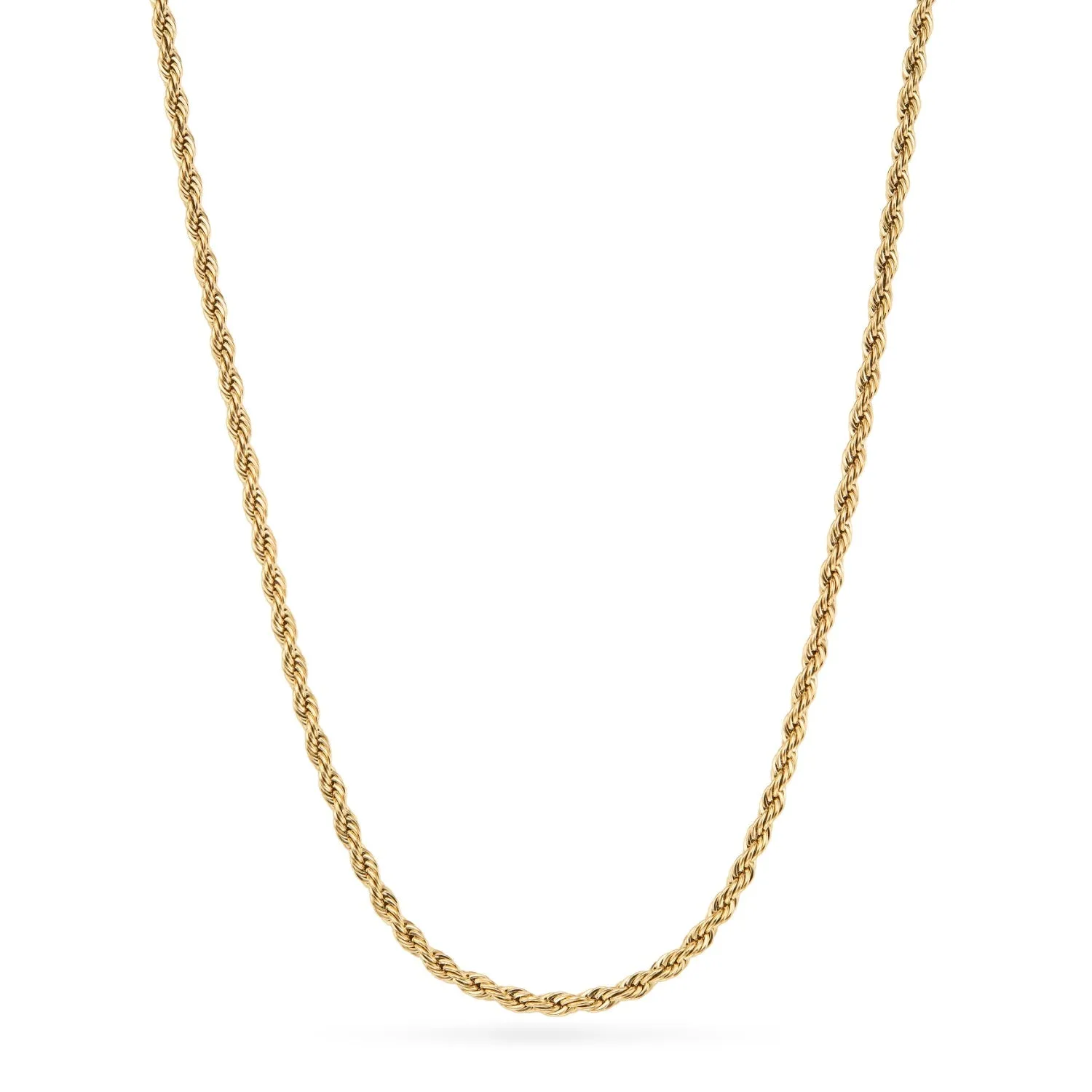 Small Rope Chain Necklace (Gold)
