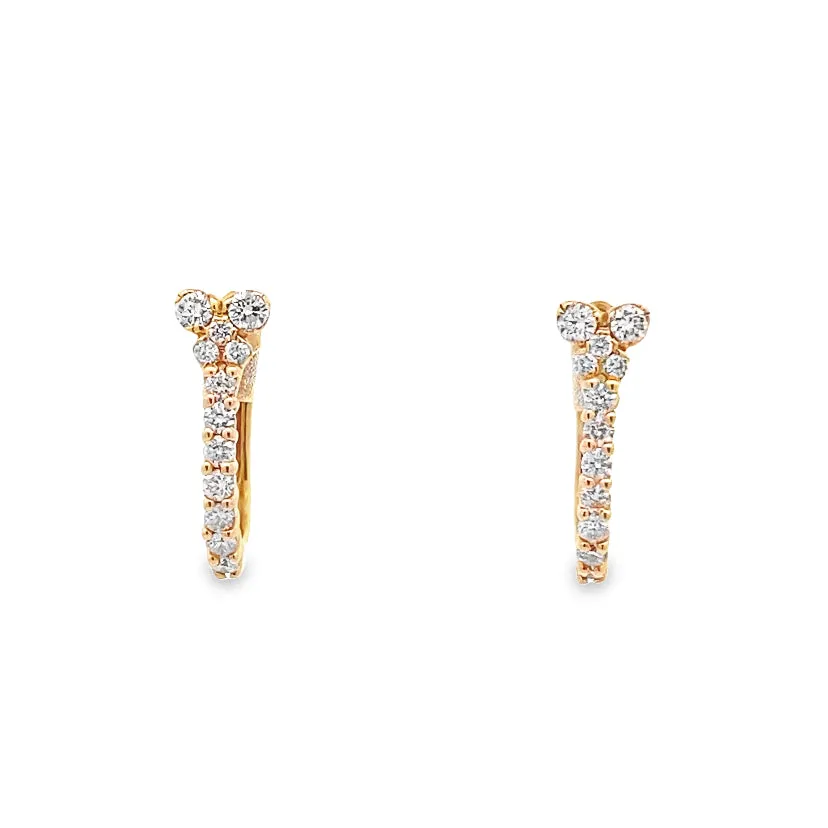 Sparkle Diamond Hoop Earrings By Gioielli Di Valenza