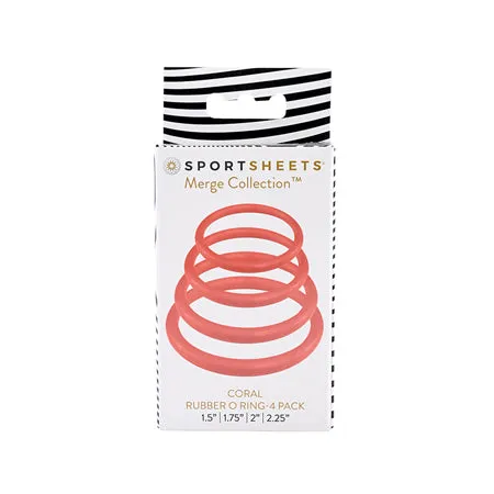 Sportsheets Merge Collection Coral Rubber O-Ring 4-Pack
