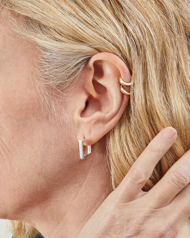 Square Huggie Earrings