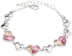 Sterling Silver Bracelets for Women, Trendy Heart Bracelets for Women, Gold Bracelets for Men Birthday Gifts for Her Women Couples Bracelets
