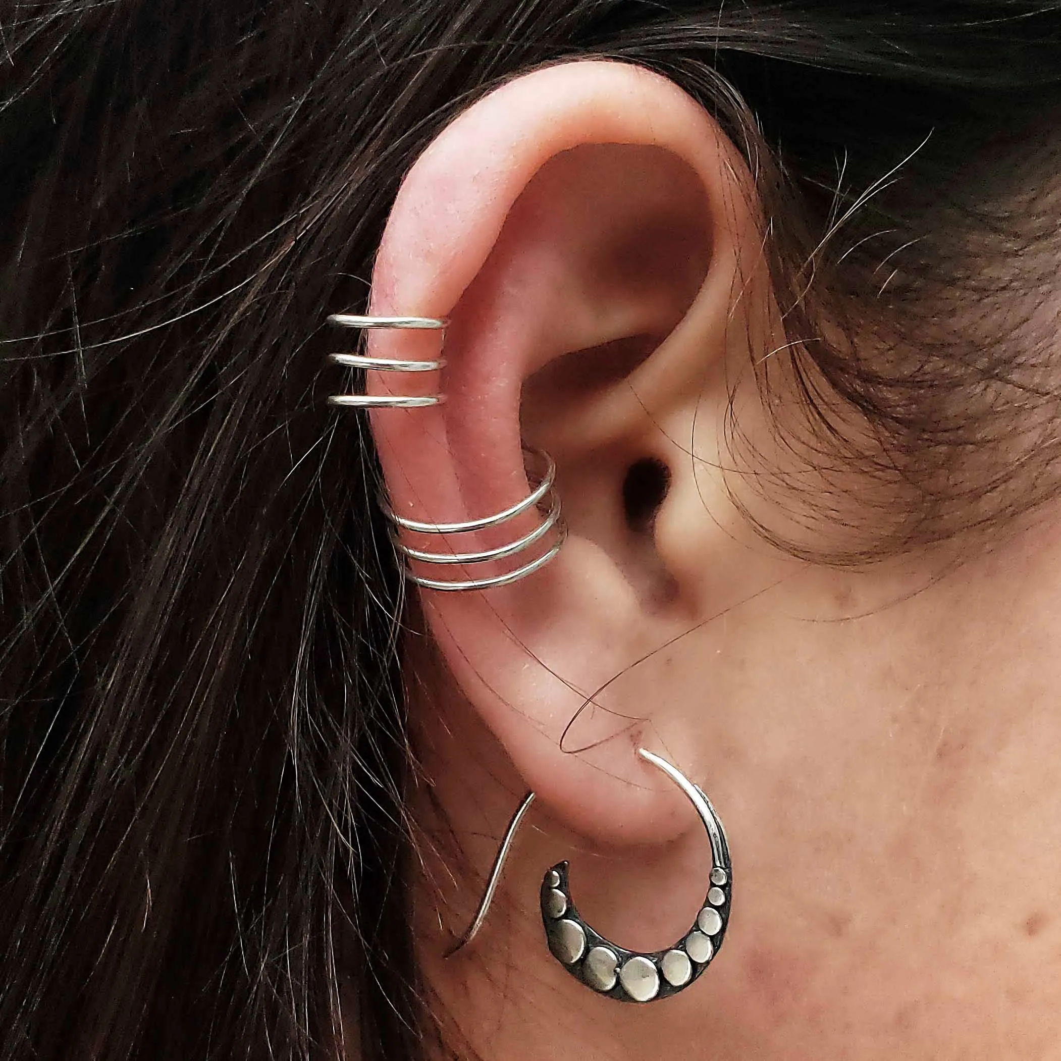Sterling Silver Small Triple Ear Cuffs