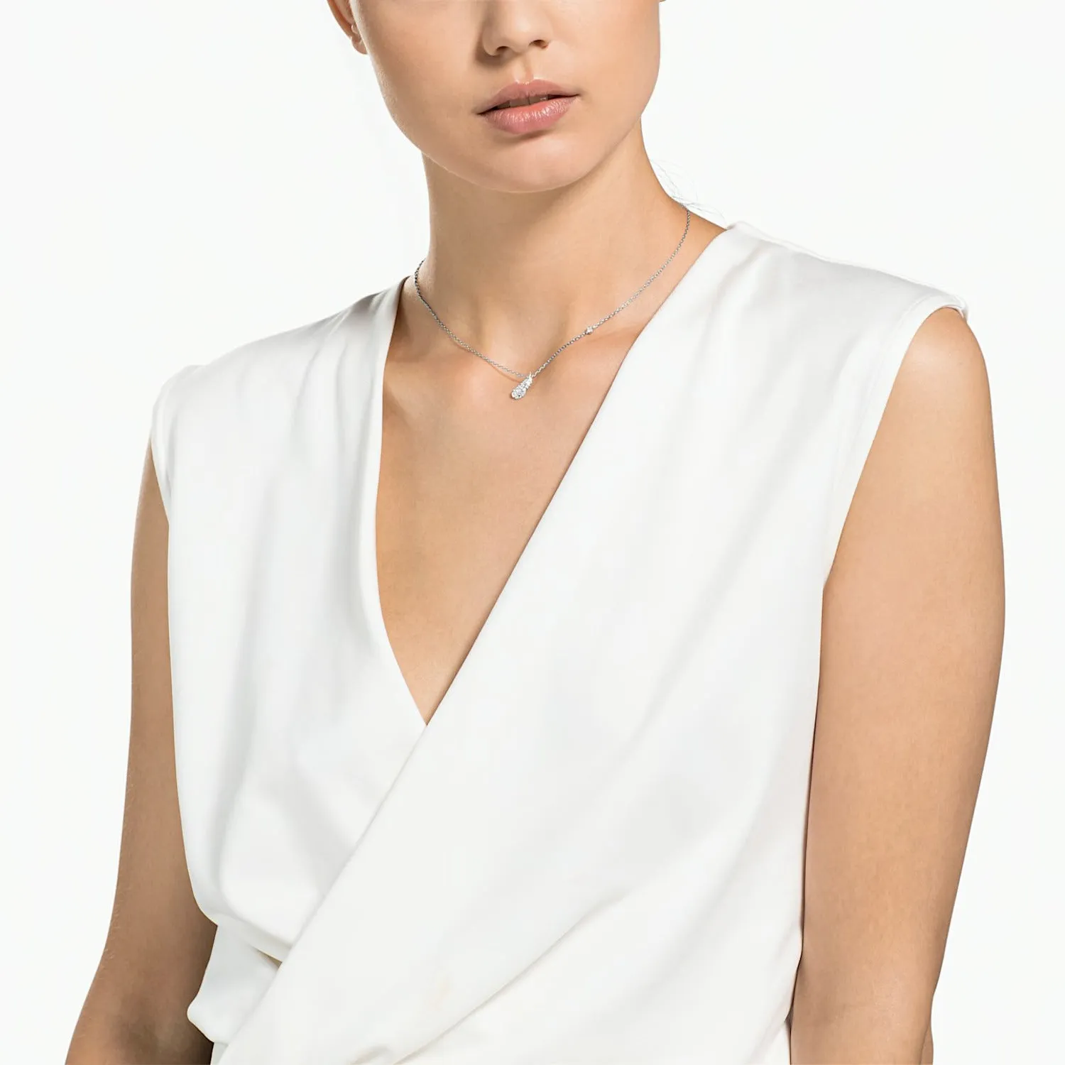 Swarovski NAUGHTY NECKLACE Mini, White, Rhodium -5512365