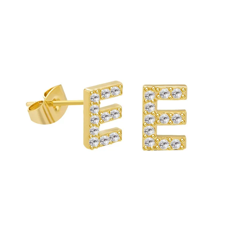 Sweet and Subtle Personalized A-Z Initial Letter Stud Earrings