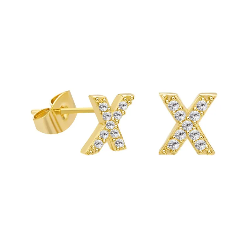 Sweet and Subtle Personalized A-Z Initial Letter Stud Earrings