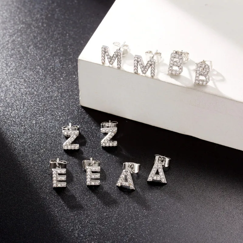 Sweet and Subtle Personalized A-Z Initial Letter Stud Earrings