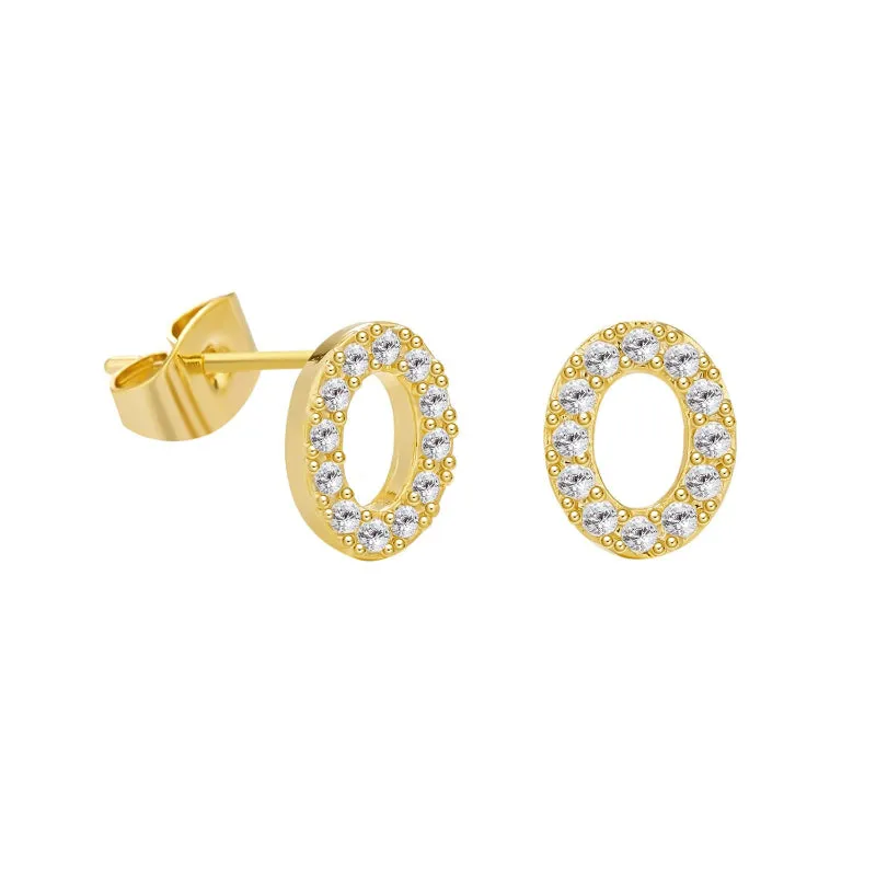Sweet and Subtle Personalized A-Z Initial Letter Stud Earrings