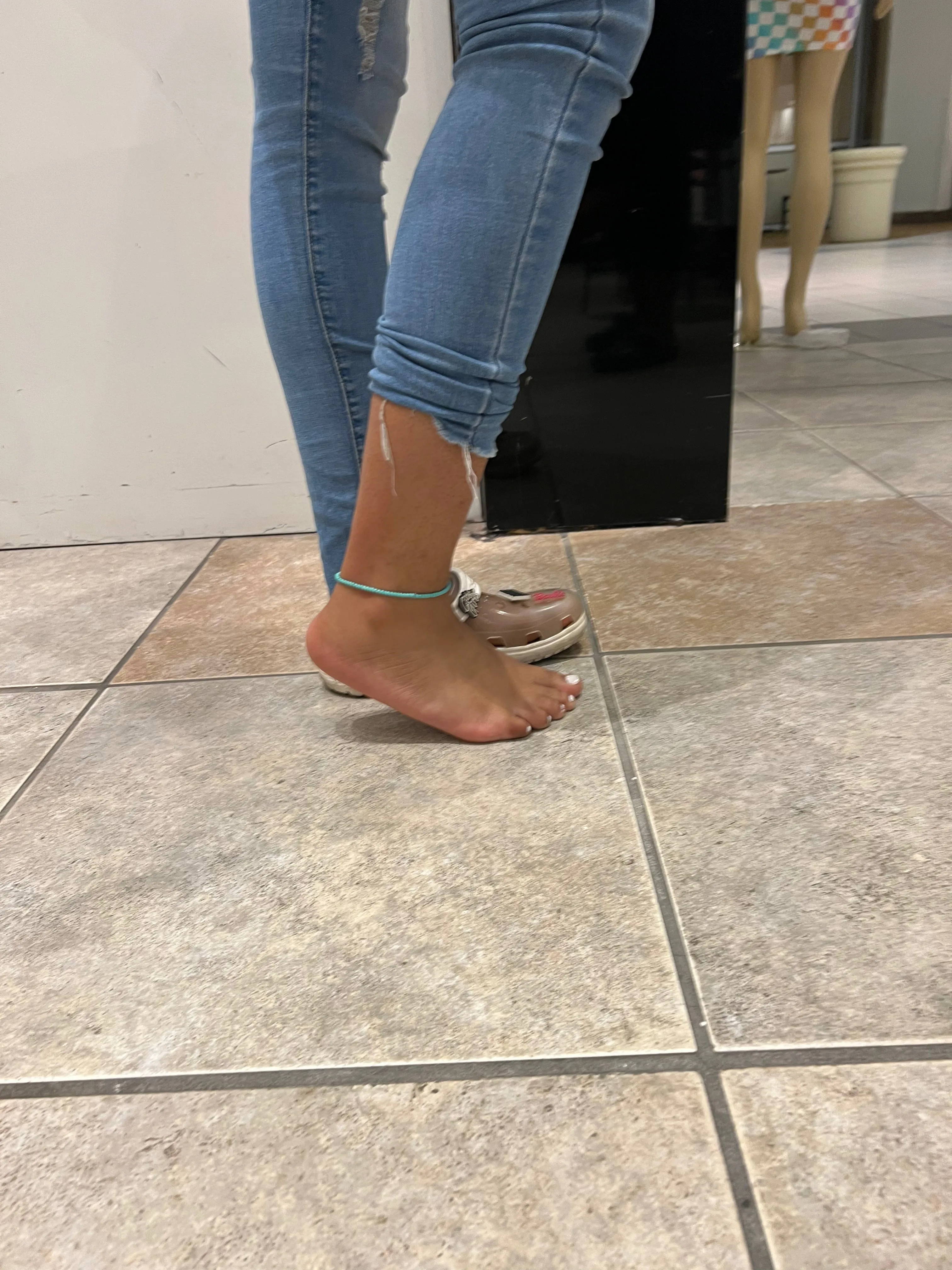 Teal anklet