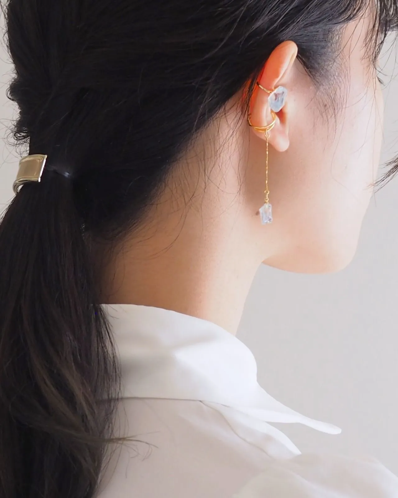 Thin ice ear cuffs [ ear cuffs / set item ].