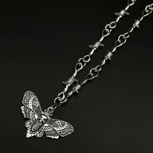 Thorns Gothic Skull Moth - Pendant by The Nevermore