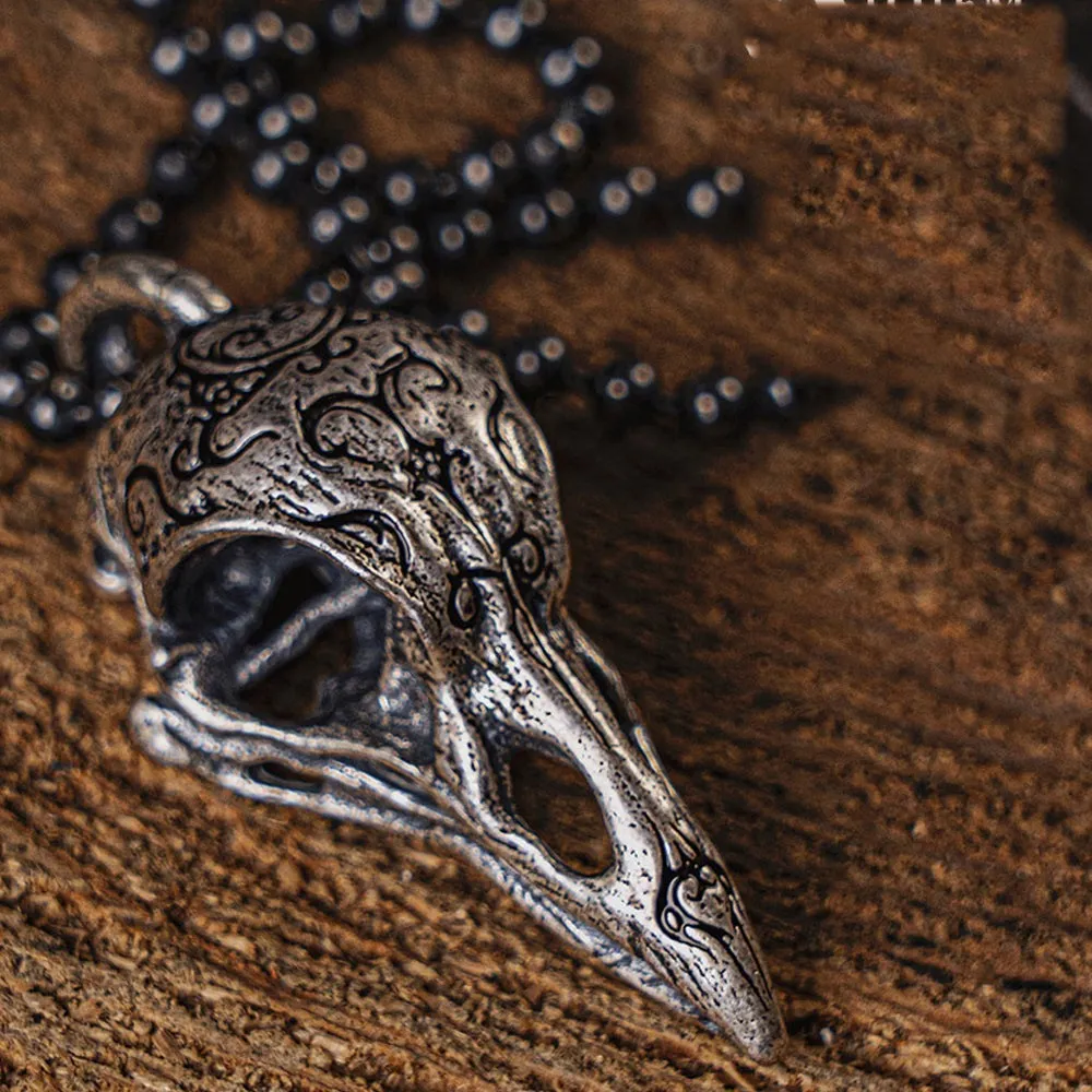Tormod Crow Skull - Gothic Copper Pendant by The Nevermore