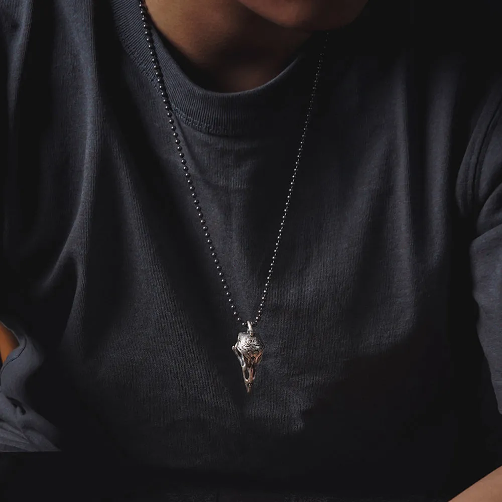 Tormod Crow Skull - Gothic Copper Pendant by The Nevermore
