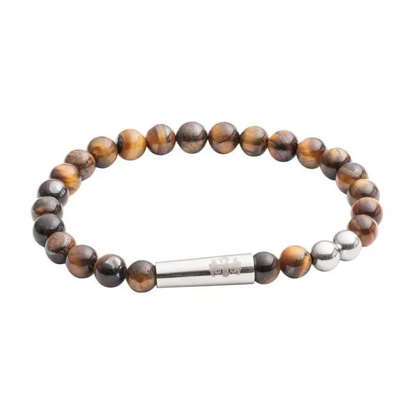 Tube Bead Bracelet in Tiger Eye