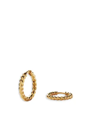 Twisted Helical Small Hoop Earrings