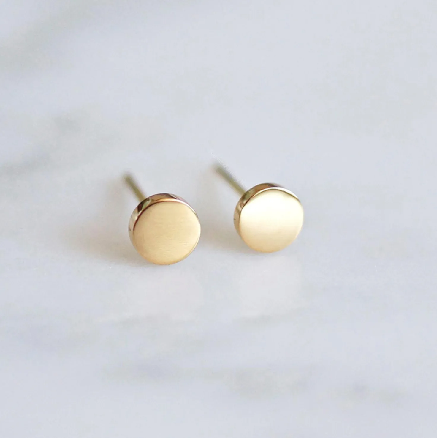 Valentina dainty round stud earrings