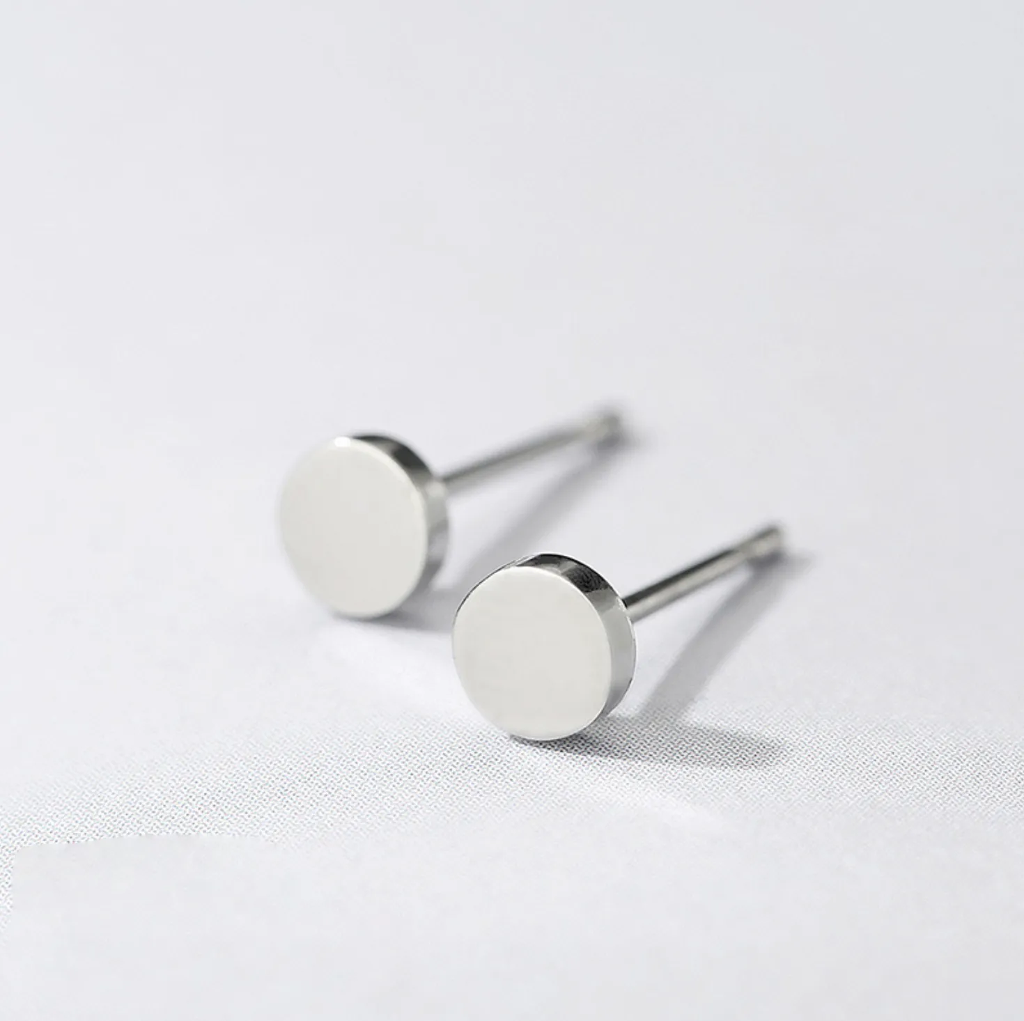 Valentina dainty round stud earrings