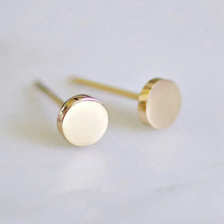 Valentina dainty round stud earrings