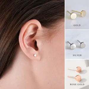 Valentina dainty round stud earrings