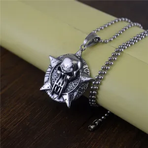 Viking Helm Skull - Gothic Stainless Steel Pendant by The Nevermore