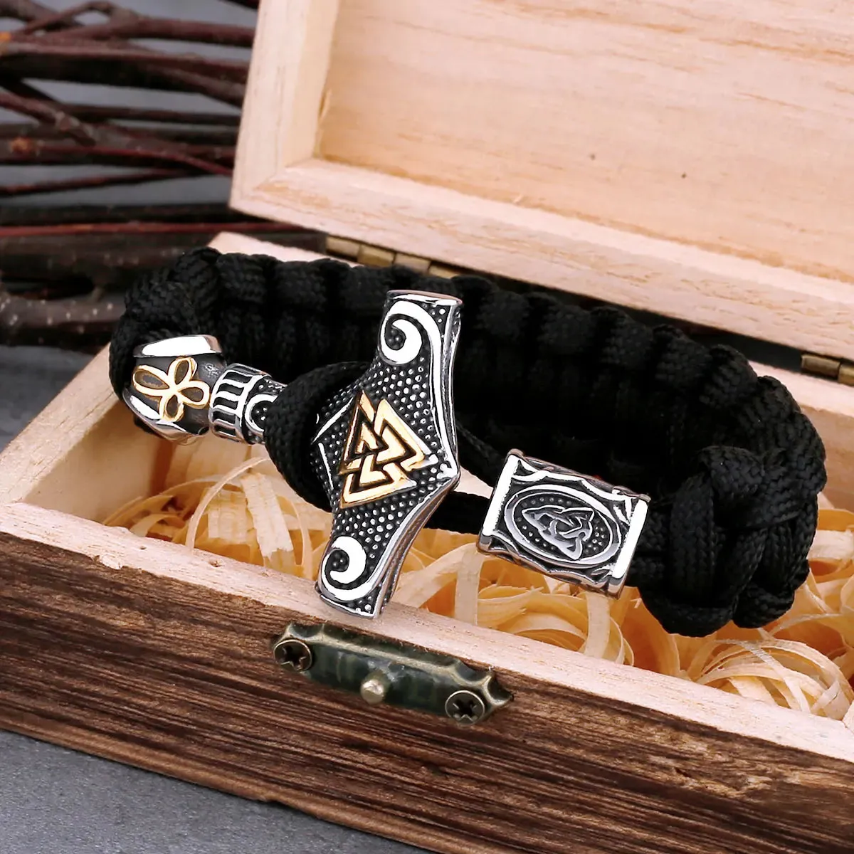 Vintage Thor's Hammer Viking Bracelet