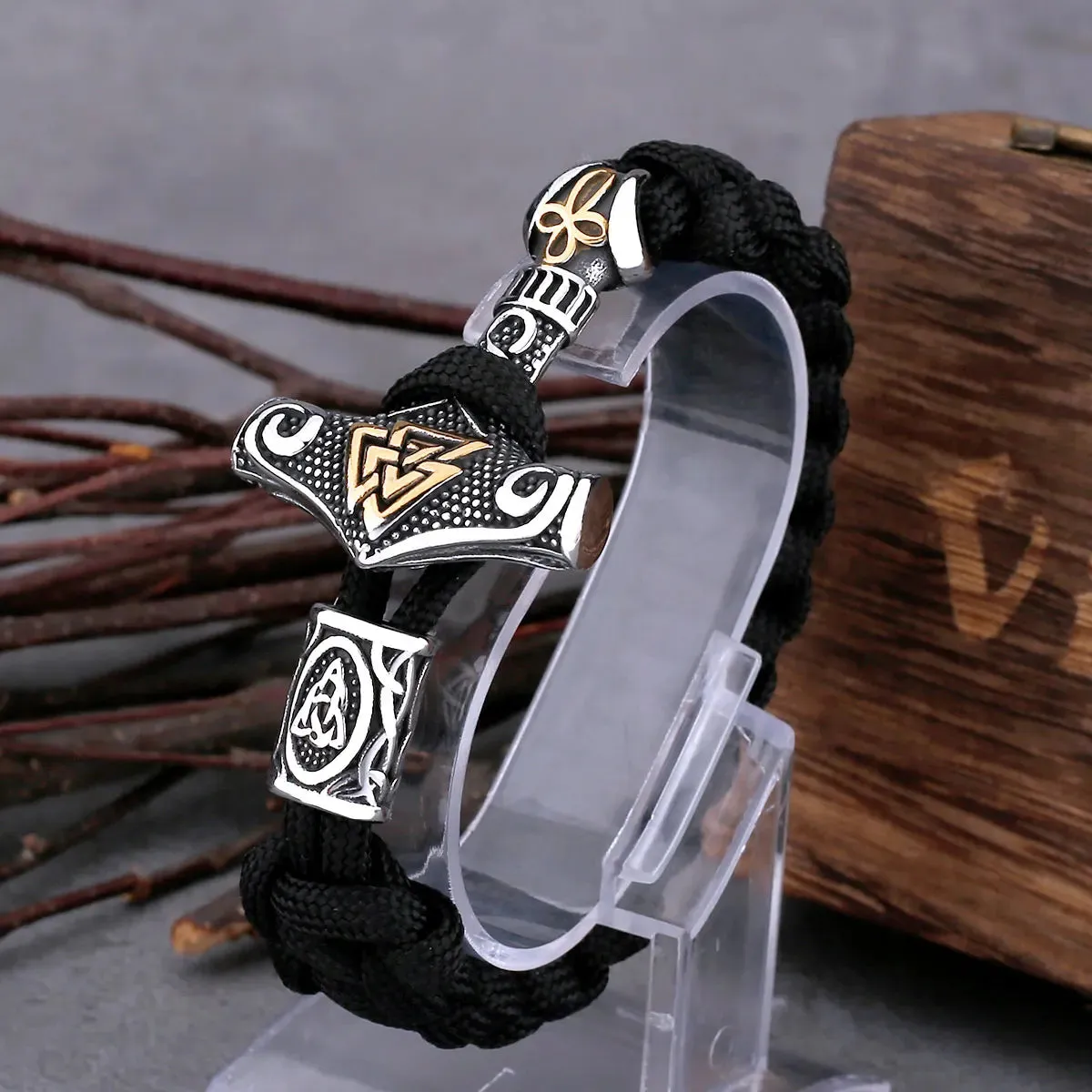 Vintage Thor's Hammer Viking Bracelet
